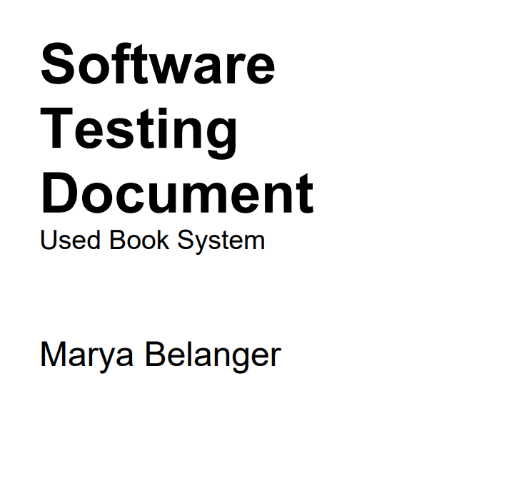 Testing Document